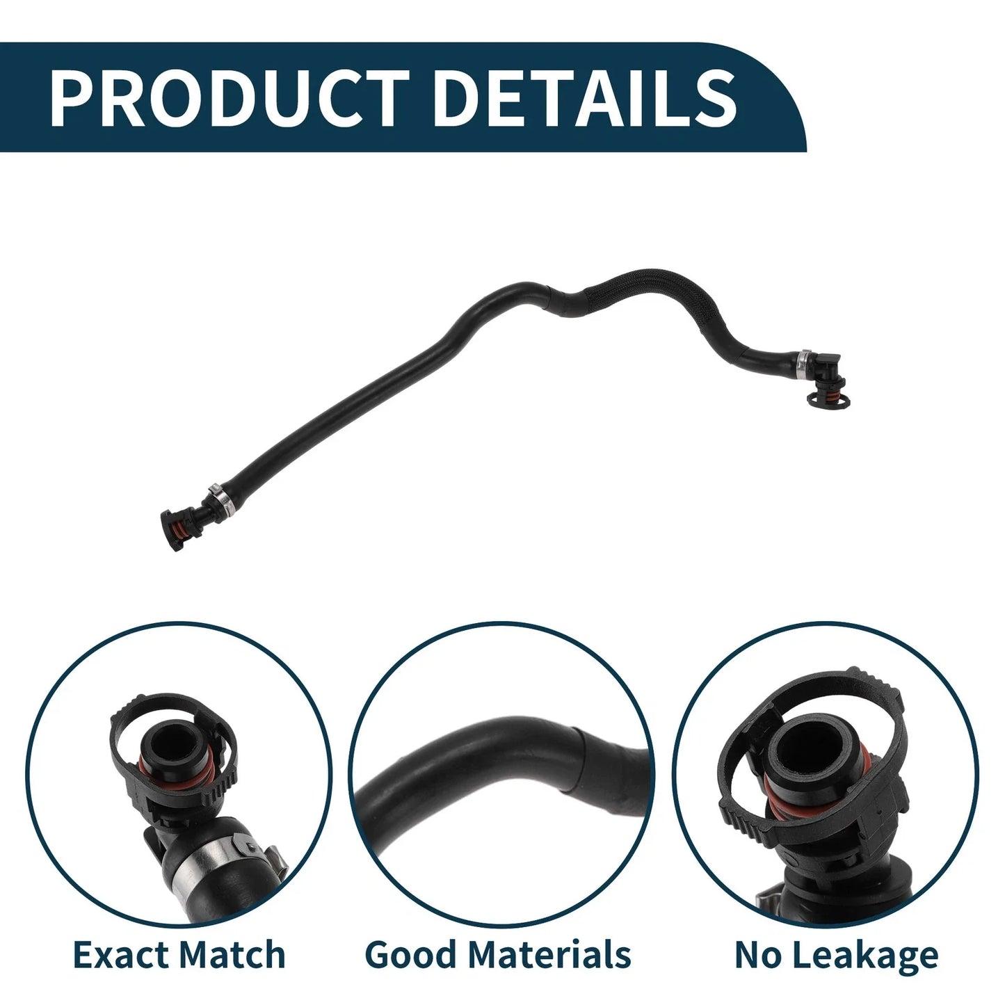 Radiator Hose for BMW 550i (2013 - 2016) Rubber Black