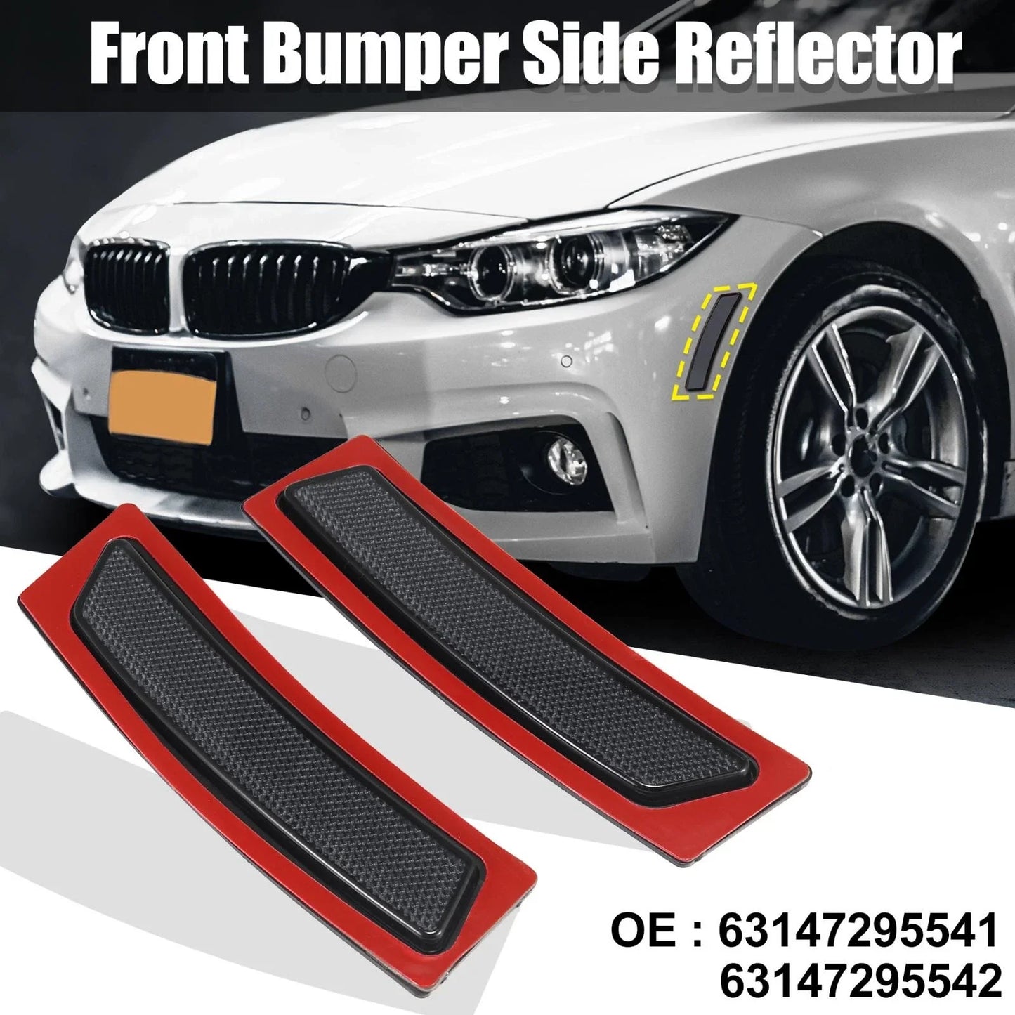 Bumper Reflector Smoky Black for BMW F30 340i