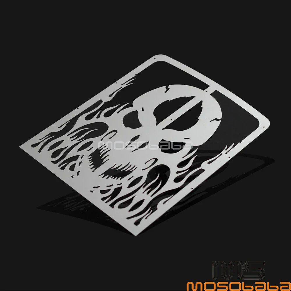 Skull Stainless Radiator Grill Cover for Yamaha YFZ350 Banshee (1987-2012)