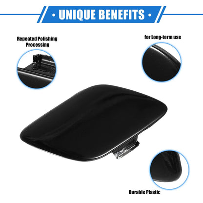 Tow Hook Eye Hole Cover Cap Plastic Black Front Right for BMW E93 (2007 - 2010)