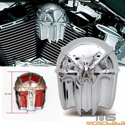 Skull Cowbell Horn Cover for Harley Dyna Softail Touring Bike (1992-2013)