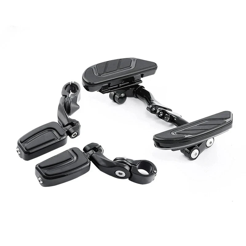Passenger Floorboards & 1-1/4" Highway Footpegs for Harley Road Glide (93-25)