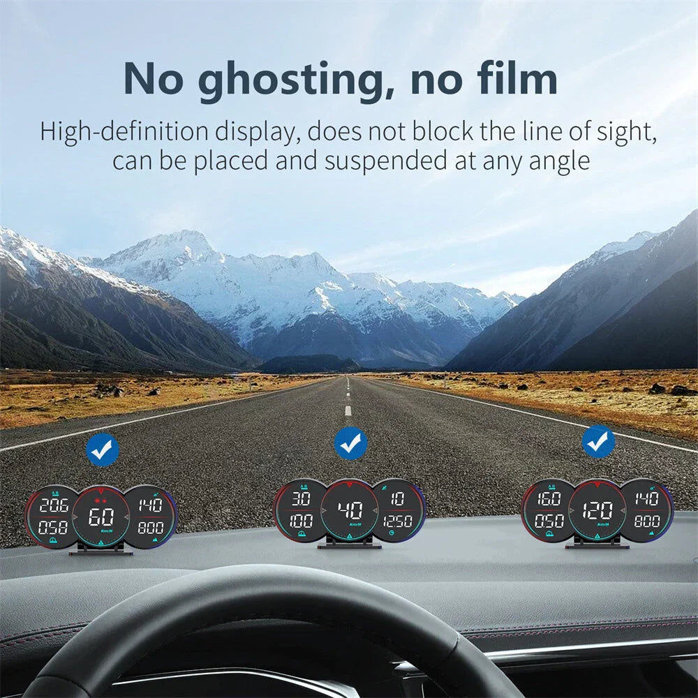 HUD GPS Heads Up Display Speedometer with Over-speed Alarm for Cars