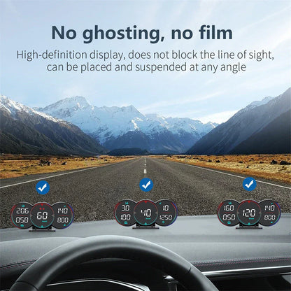 HUD GPS Heads Up Display Speedometer with Over-speed Alarm for Cars