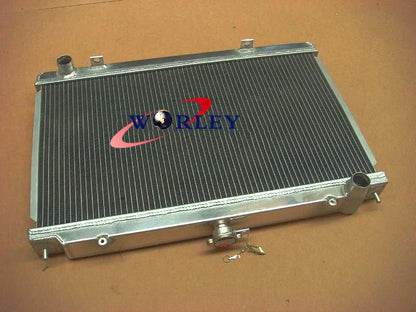 Aluminum Radiator +  Black Hoses for Nissan Silvia S14 S15 (1995-2002)