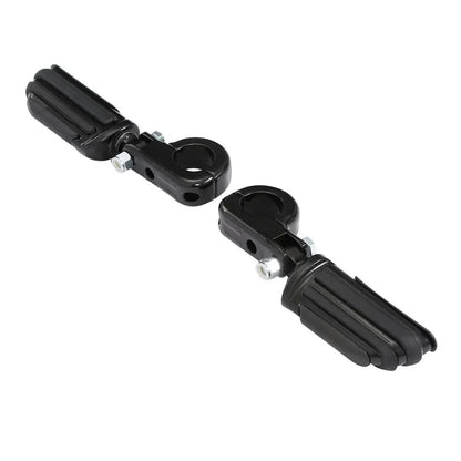 1 1/4" Black Highway Engine Guard Footpeg Mount Clamps for Harley