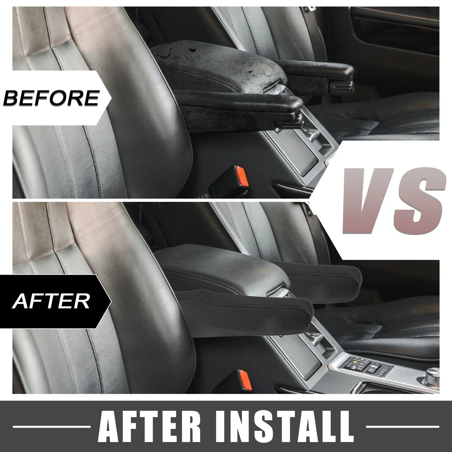 Car Armrest Covers for Honda Odyssey (2012-2017) - 1 Pair, Black
