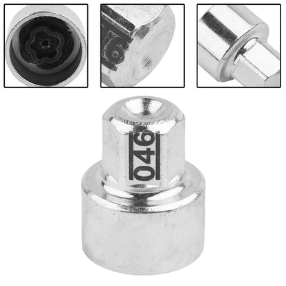 Lock Anti-Theft Tire Wheel Screw Lug Nut Bolt #46 Removal Key Socket for F12