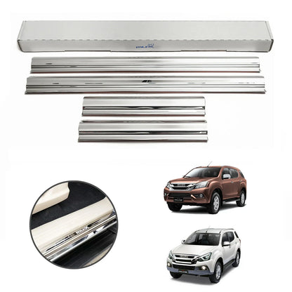 4x Stainless Steel Kick Plates for Isuzu MU-X SUV (2012-2020)