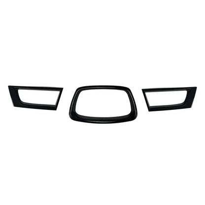 3x Gloss Black Front Grille Trim for Subaru Impreza WRX (2006-2007)