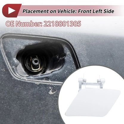 Front Left Washer Nozzle Cover for Mercedes-Benz S350 (2012-2013) White 1 x