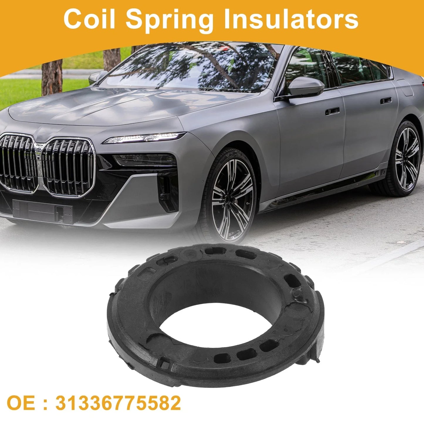 Lower Coil Spring Insulators Rubber 1 Pc for BMW 740i (2011-2015)