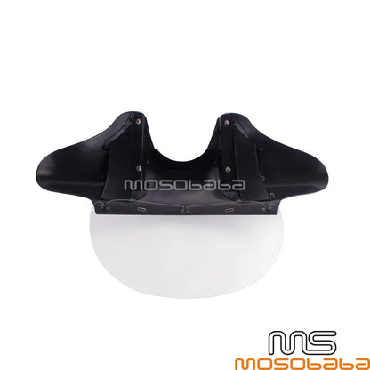 Black Batwing Windshield Fairing for Harley Softail FLSTF FLHR