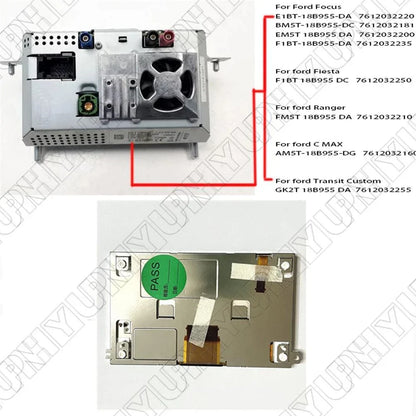 5" LCD Display Screen for Ford Fiesta, Focus, Kuga, Ranger, Transit, C-Max (2008-2023)