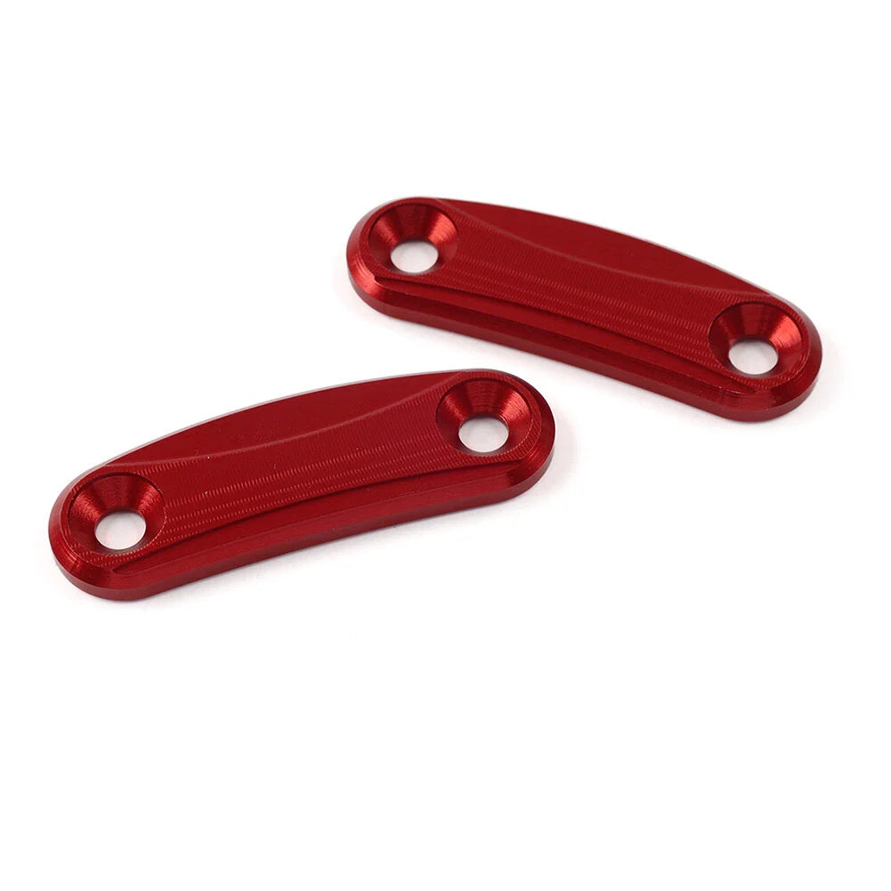 Red Rearview Mirror Block Off Base Plates Cover for Kawasaki ZX-10R (2011-2015)