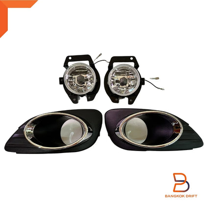 Chrome Trim Fog Lamp Driving Light for Toyota Yaris Vios Sedan (07-13)