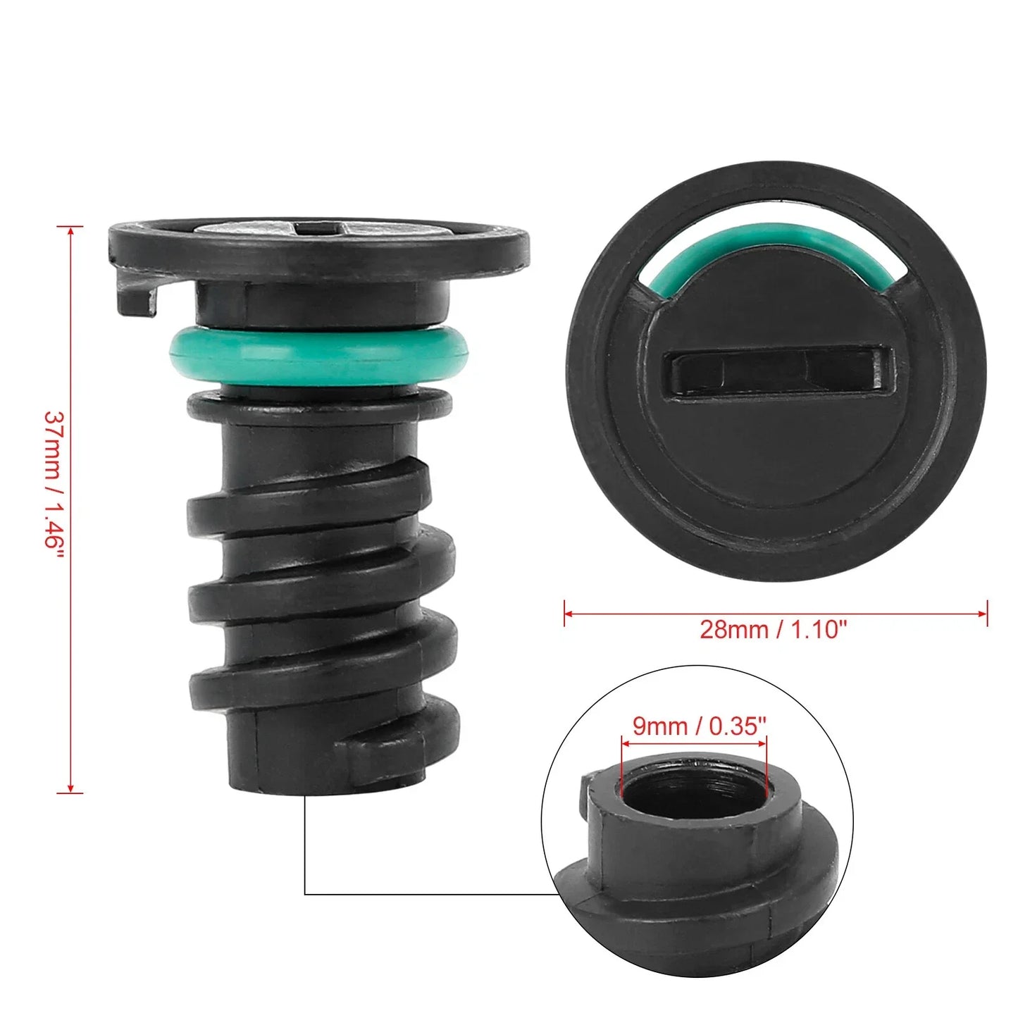 2 x ABS Car Engine Oil Drain Plug Replacement for Mercedes-Benz C63 (2008-2015)