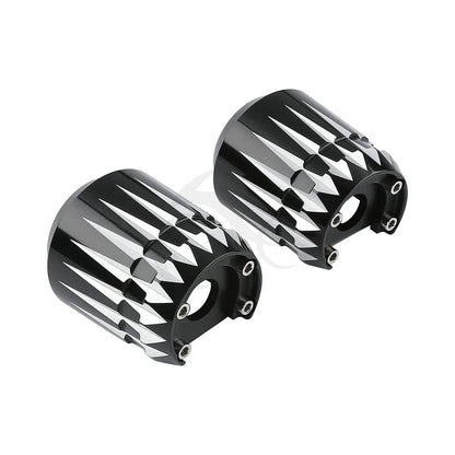 Black Lower Fork Slider Covers for Harley Road Street Electra Glide (84-2013)