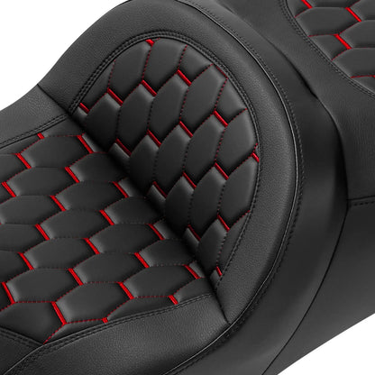 Driver Passenger Gel Seat Backrest for Harley Street Road Glide (2014-2023)