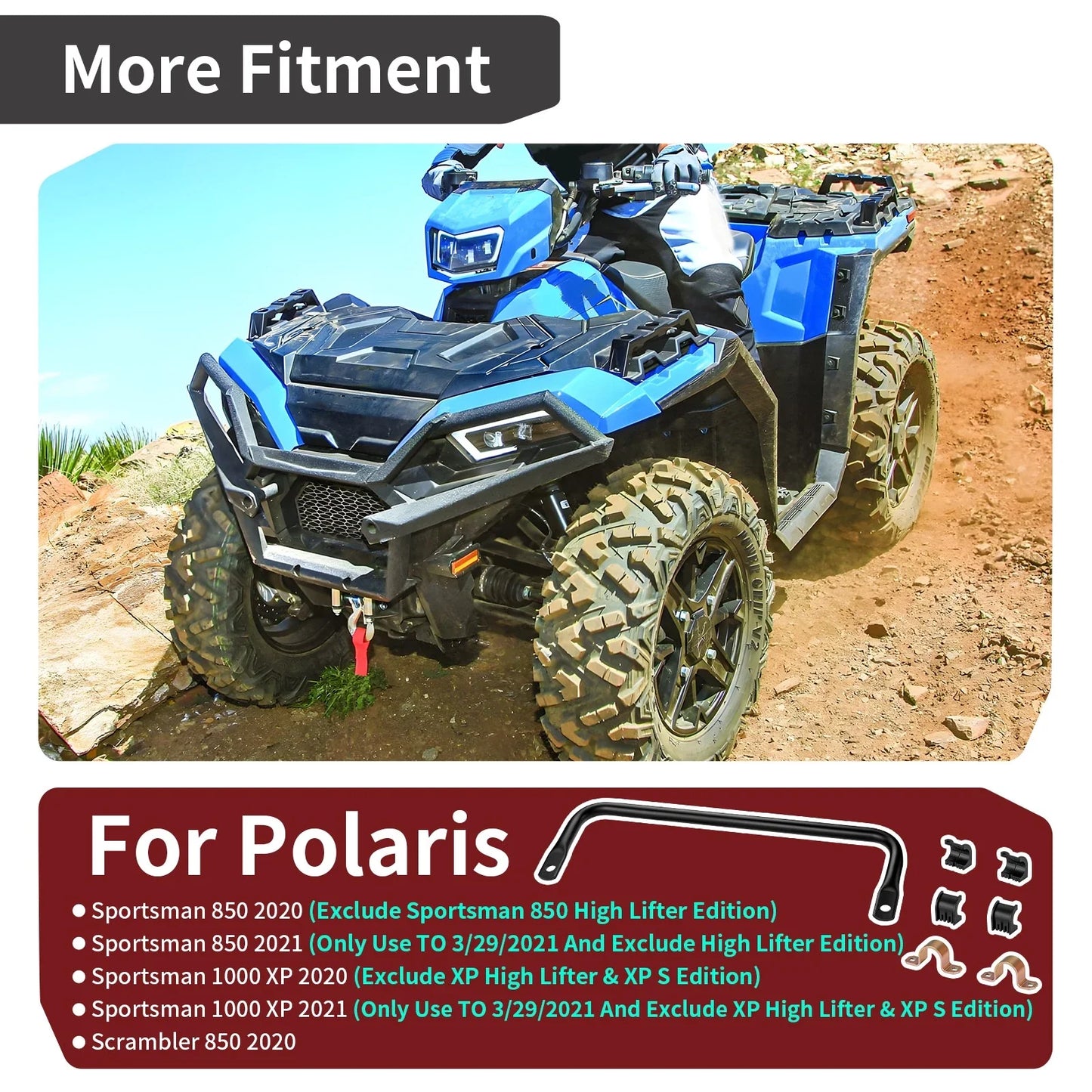 Rear Stabilizer Sway Bar for Polaris Sportsman 850 XP 1000 (2020–2021)