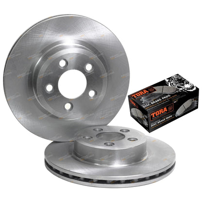 Front Disc Rotors + Brake Pads Kit for Ford Falcon BF FG XR6T XR8 V8 322mm