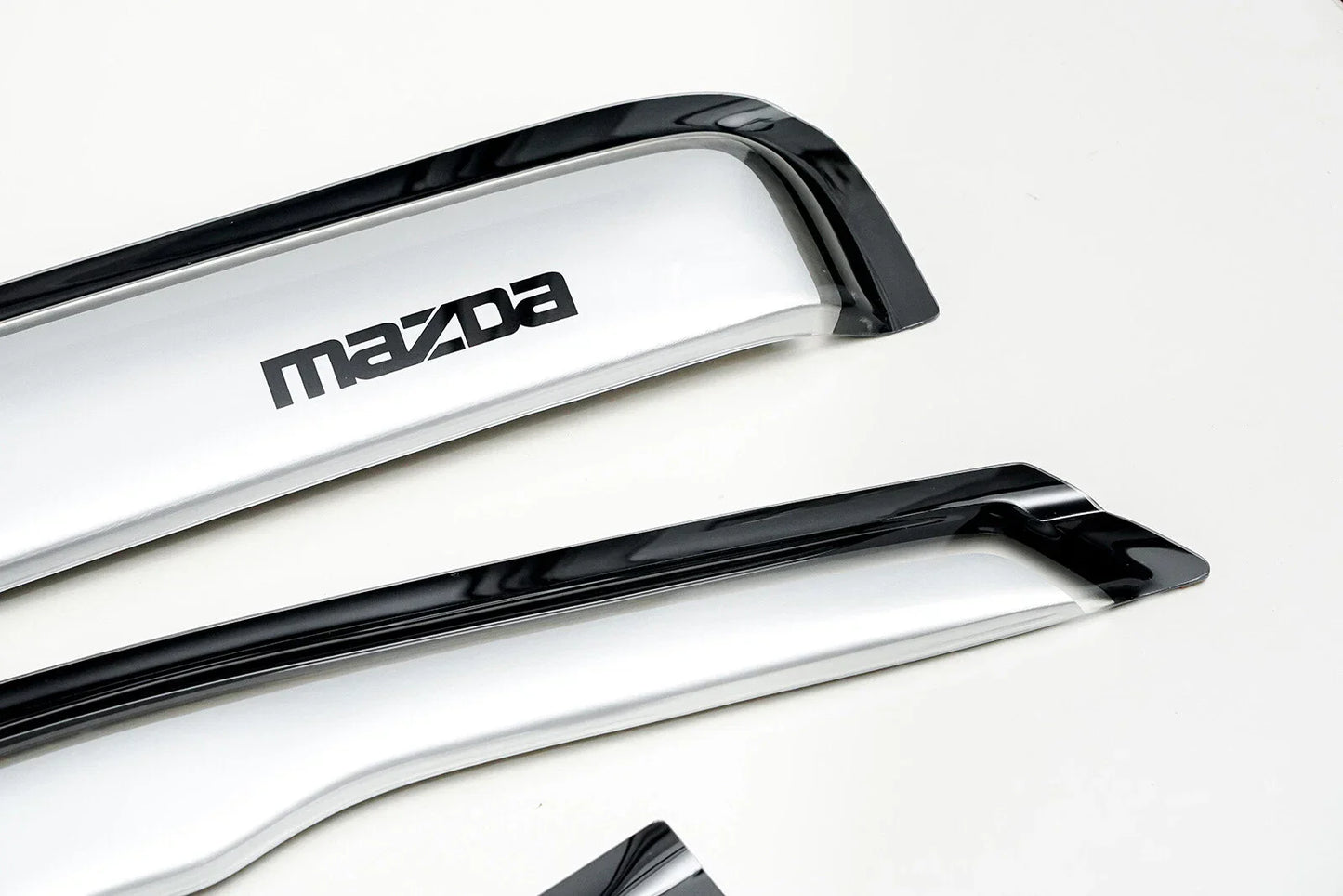 Silver Visor Shield Deflector Weather Guard for Mazda BT-50 (2006-2011)
