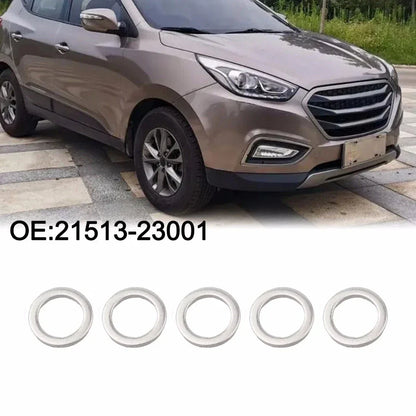 5 Pcs Engine Oil Drain Plug Gaskets for Hyundai Accent, Veloster, Kia (2011-2023)