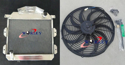 3 Row Aluminum Radiator + Fan for Austin Healey 100-4 (1953-1956)