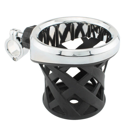 New Chrome Motorcycle Drink Cup Holder 7/8"-1" Clamp for Harley