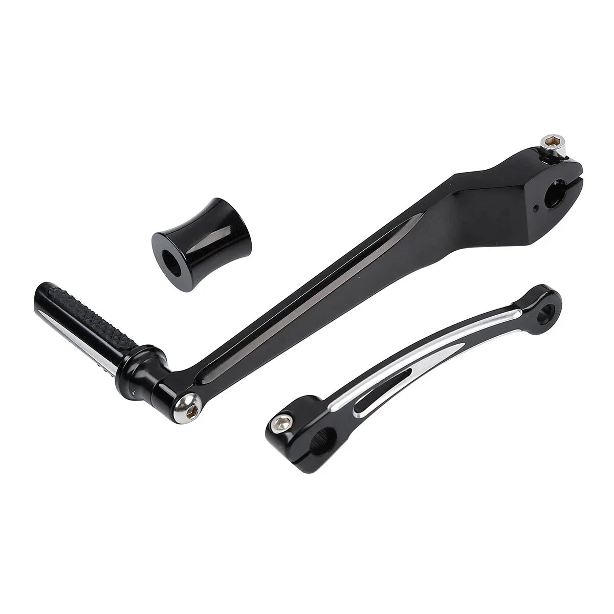 Black CNC Shifter Lever Set for Harley Street Glide, Softail (1986-2023)