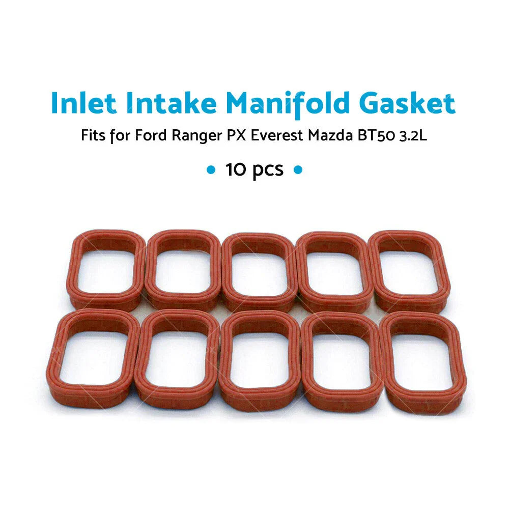 Inlet Intake Manifold Gasket 10PCS for Ford Ranger PX, Everest, Mazda BT50 (2011-2023)
