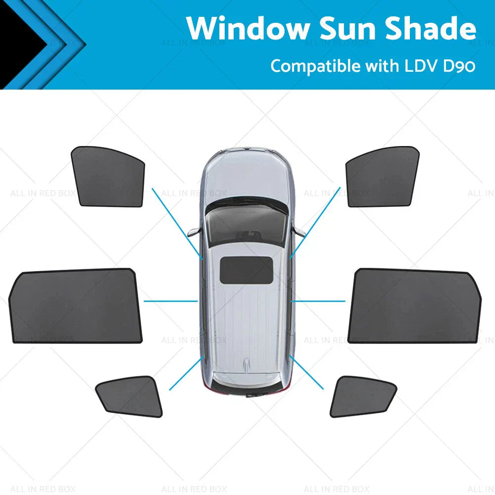 Rear Magnetic Sun Shades for LDV D90 (2017-2023)