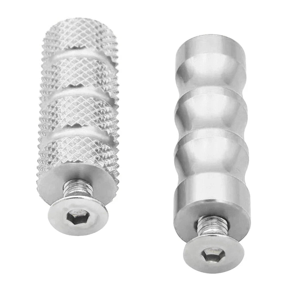 6mm Foot Peg Gear Shift Brake Lever Toe Peg Pedal for Universal Motorcycle Silver
