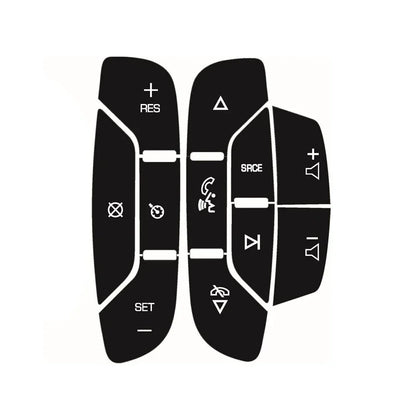 Steering Wheel Navigation Radio Button Sticker for Cadillac Chevy Tahoe Suburban (2007-2014)