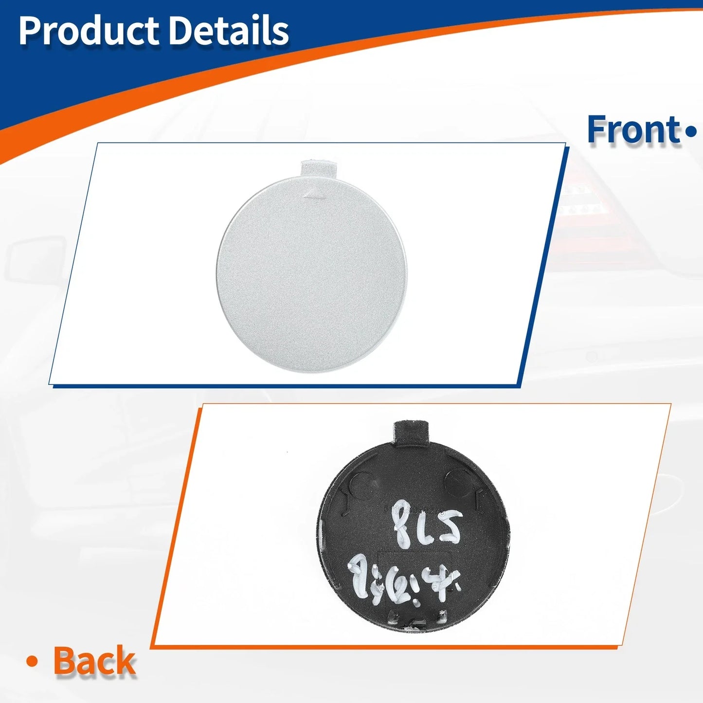 1 Pcs Front Bumper Tow Hook Cover for BMW 1 Series Ice Silver