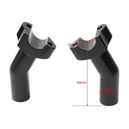 4" Tall Pullback Handlebar Riser 5-Hole Clamp for Harley Tour Super