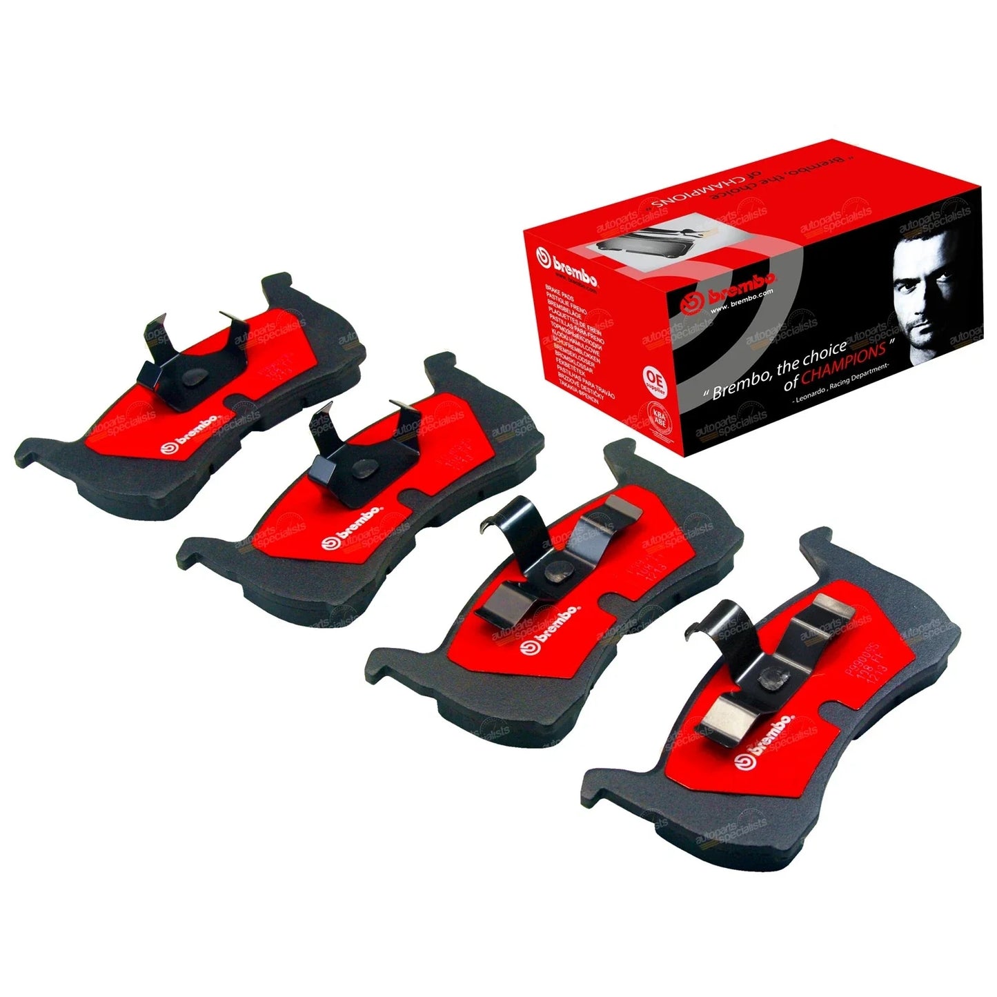 Front Disc Rotors + Brembo Brake Pads Set for Falcon XH Ute (1996-1999)