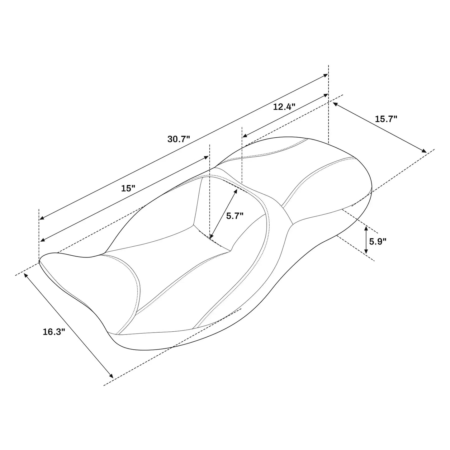 Driver Passenger Seat Backrest Pad for Harley Street Road Glide (2014-2023)