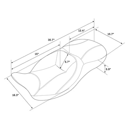 Driver Passenger Seat Backrest Pad for Harley Street Road Glide (2014-2023)