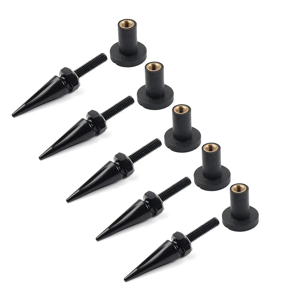 5x Spike Windshield Fairing Well Nut Bolt Kit for Harley Road Glide (2015-2023)