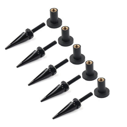 5x Spike Windshield Fairing Well Nut Bolt Kit for Harley Road Glide (2015-2023)
