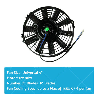 9" 12V 80W Electric Radiator Cooling Fan & Mounting Kits for Holden Commodore