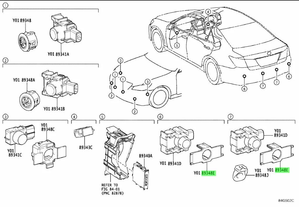 Ultrasonic Parking Sensor Retainer for Toyota