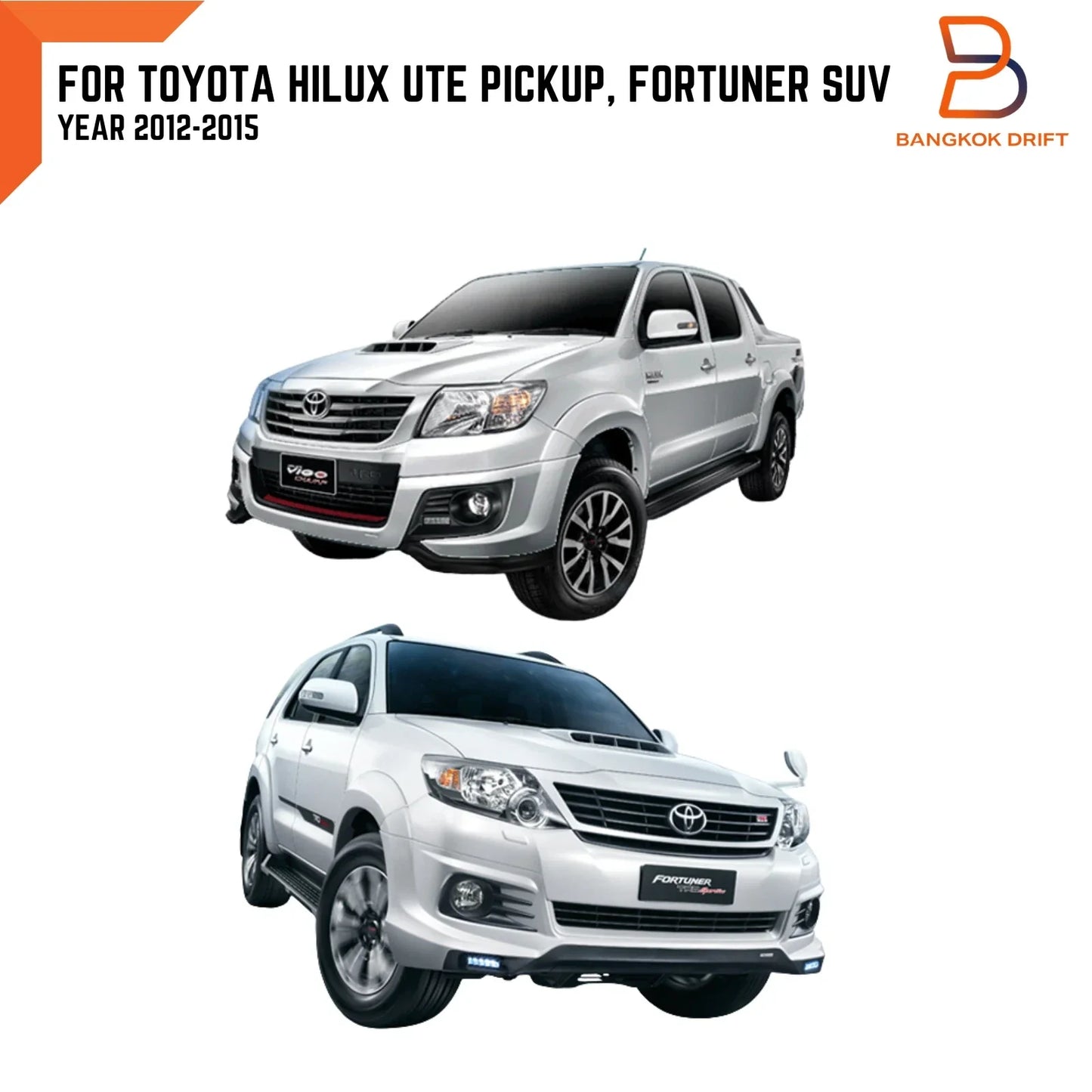 4 x TRD Wheel Center Cap Hub Covers for Toyota Hilux Fortuner (2015-2023)