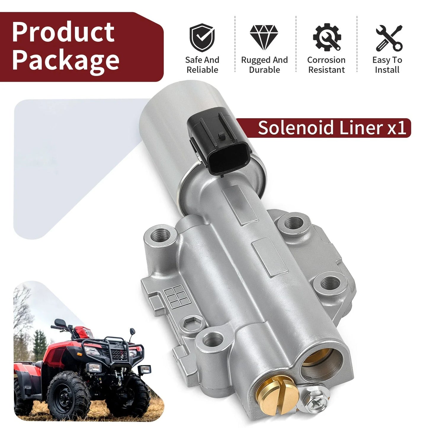 Solenoid Liner for Honda Rancher Rubicon Rincon Big Red Pioneer (2000–2015)