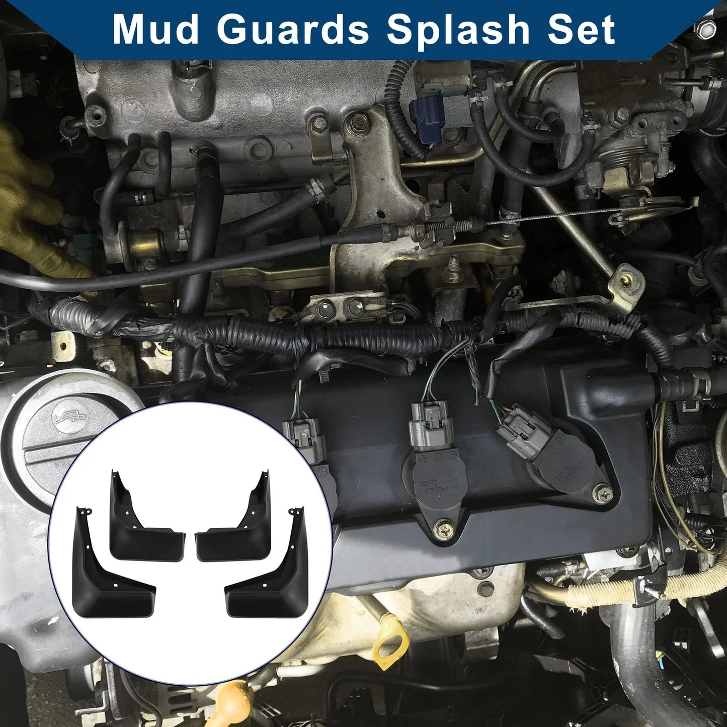 Mud Flaps Splash Guards Set for Mercedes-Benz GLA260 (2015-2019)