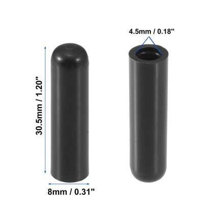 2pcs Door Lock Rod Knob Black for BMW 328i (2007-2013)