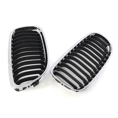 Front Kidney Grille Chrome Black for BMW E90 E91 328i 335i (2009-2011)
