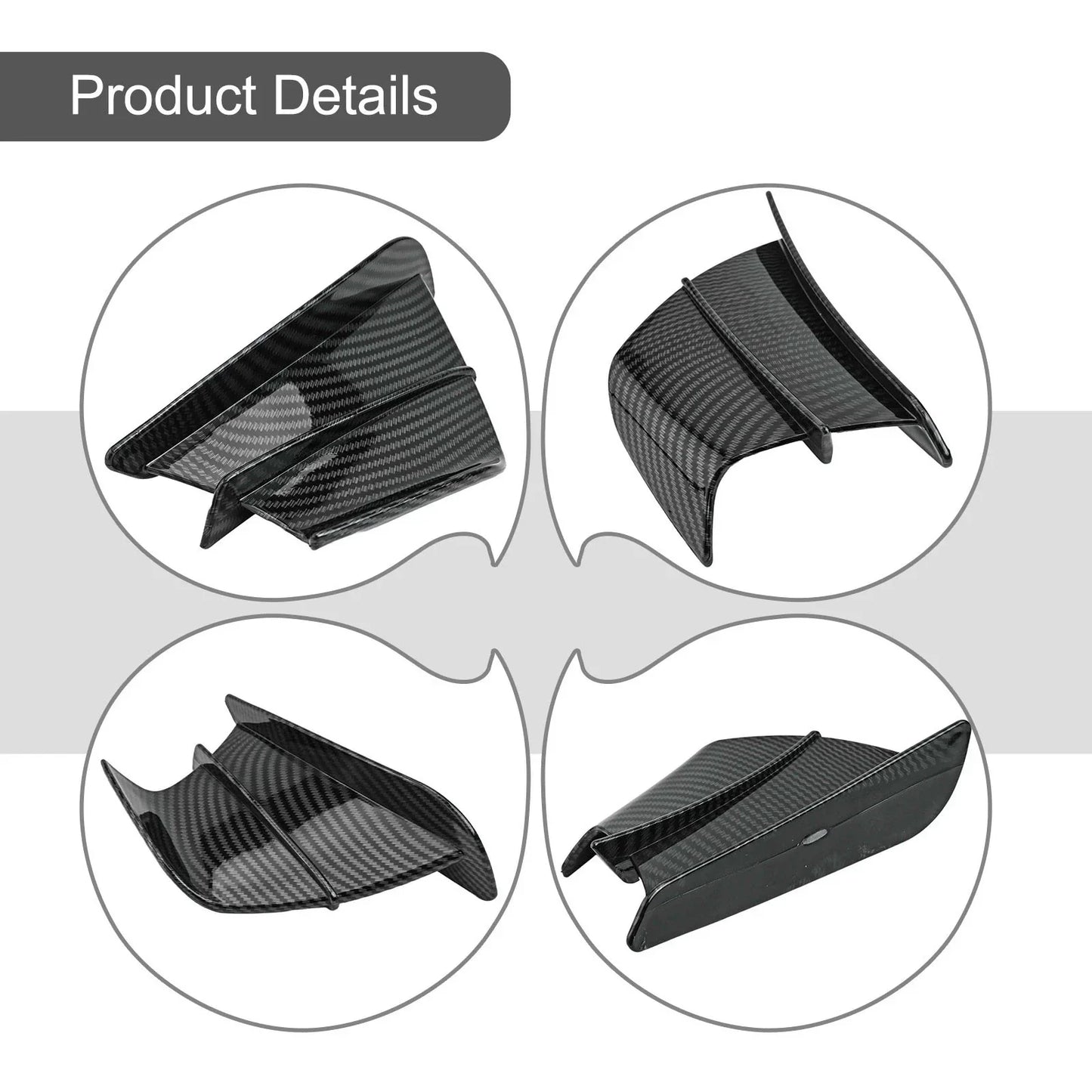 Aerodynamic Wings 2x for Yamaha Suzuki Kawasaki bikes