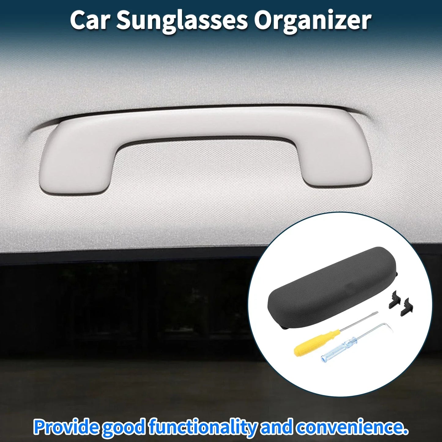 Sunglasses Case for Porsche Panamera Eyeglasses Holder Storage Box Black
